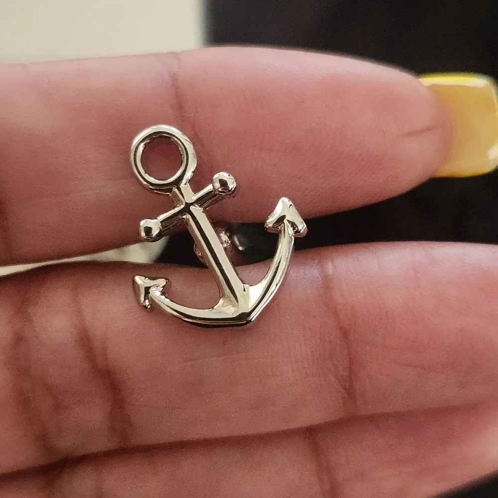 New Nautical Silver Toned Anchor Cufflinks